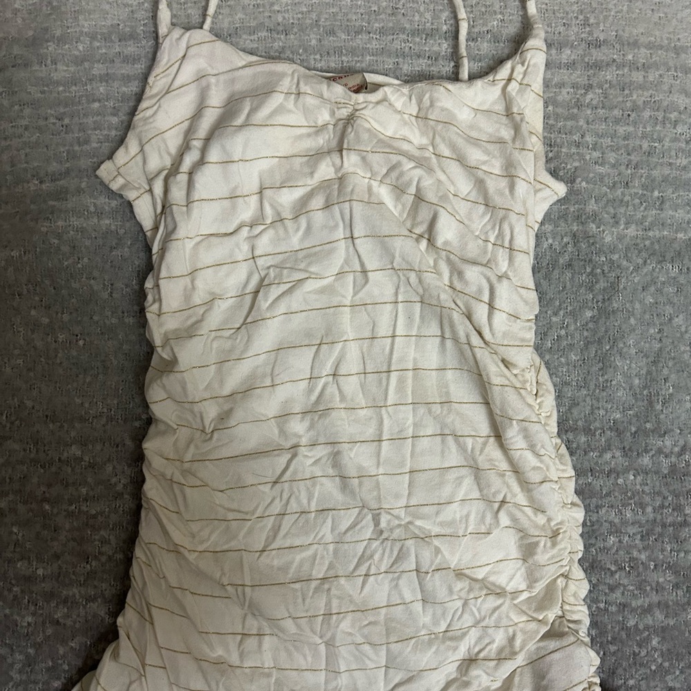 Tommy Hilfiger Cream and Gold Striped Top